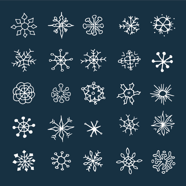 设置手绘雪花素描图片下载