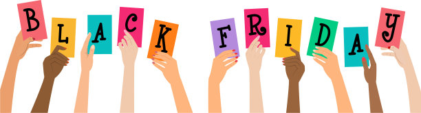 白色背景上的黑色星期五概念图片下载