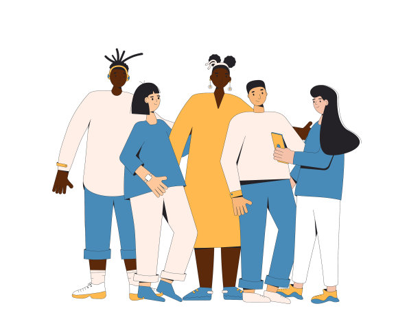 让不同的青少年站在一起图片下载