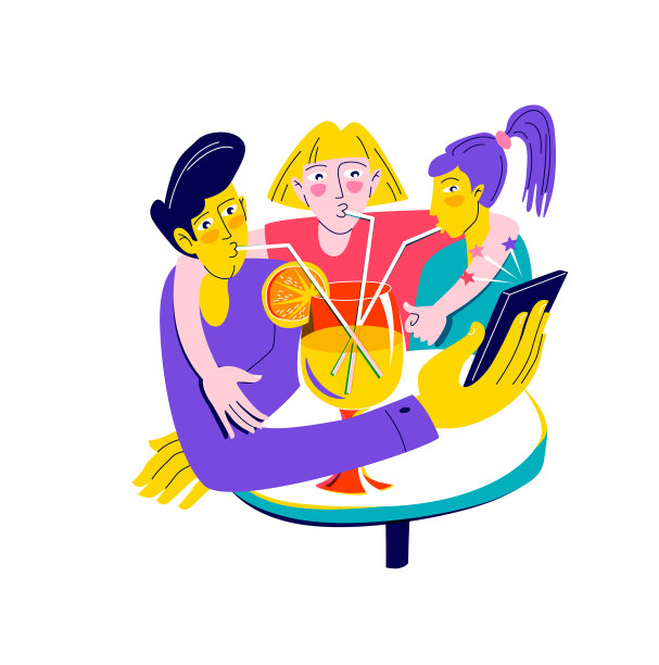 朋友们在生日聚会上喝鸡尾酒图片下载