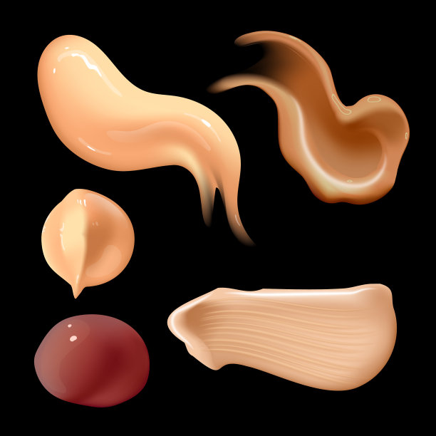 设置逼真的化妆霜涂抹皮肤爽肤水图片下载