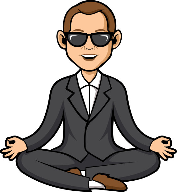 商人戴眼镜的成功中图片下载