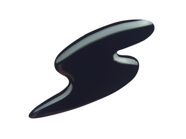 白色背景上有污点的黑色指甲油图片下载