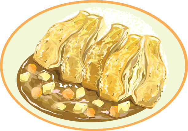 日本咖喱和猪排肉蒸饭图片下载