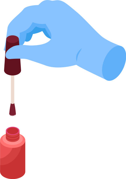 指甲搪瓷笔刷组成图片下载