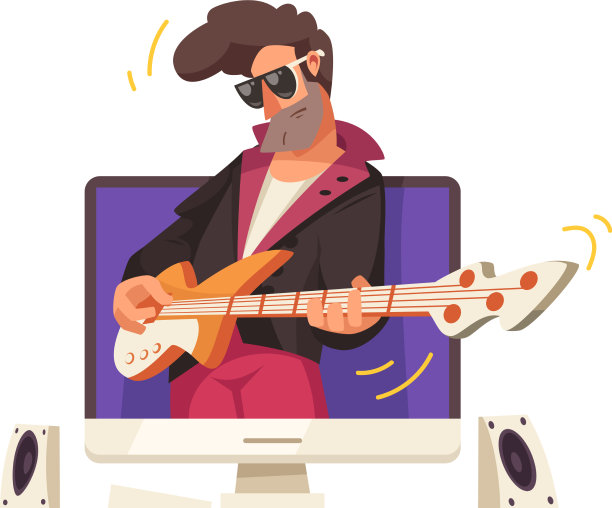 在线音乐内容图标图片下载