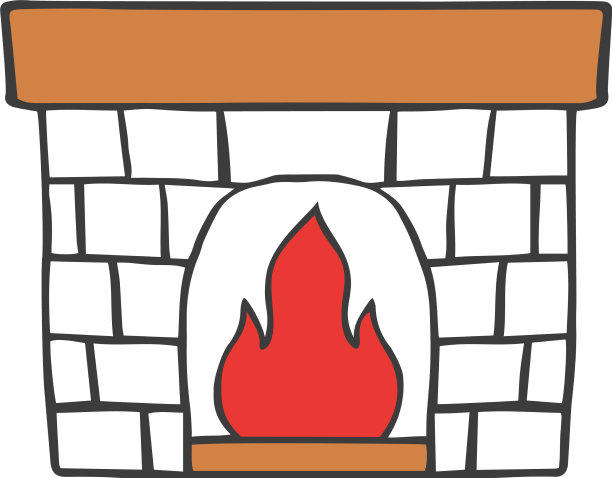 涂鸦式的壁炉图片下载