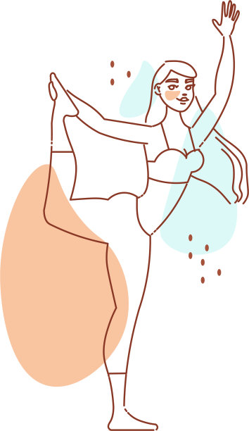 瑜伽女性腿部构成图片下载