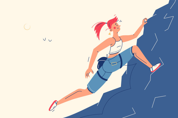 女孩在爬山图片下载