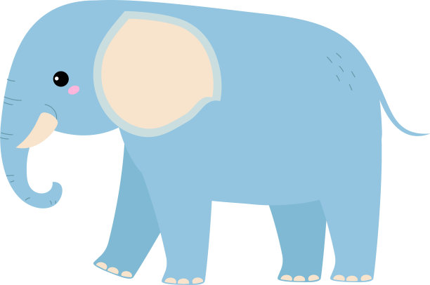 可爱的大象，异国情调的热带动物群图片下载
