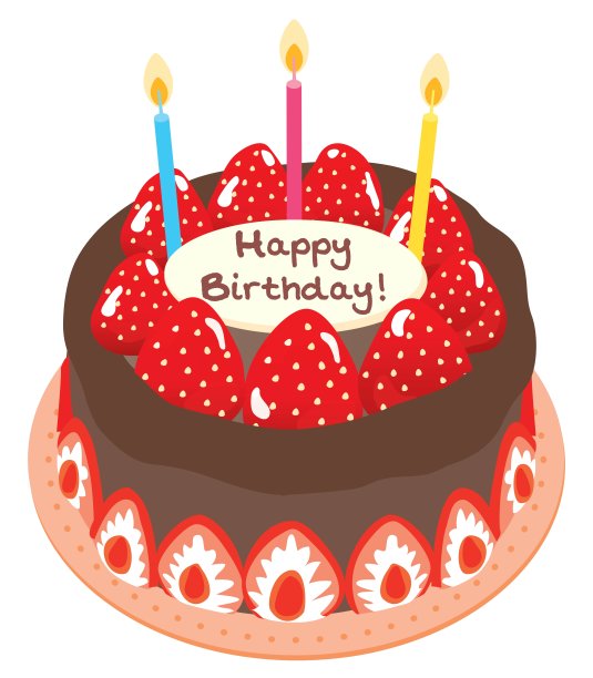 巧克力草莓生日蛋糕。图片下载