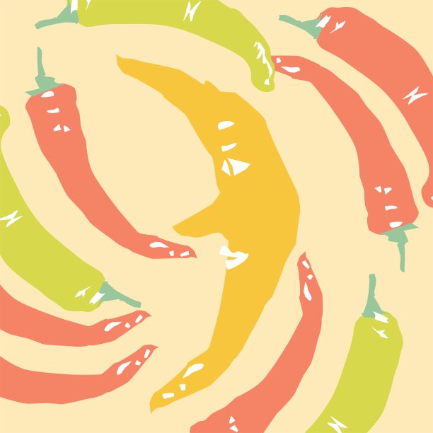 新月和辣椒。图片下载