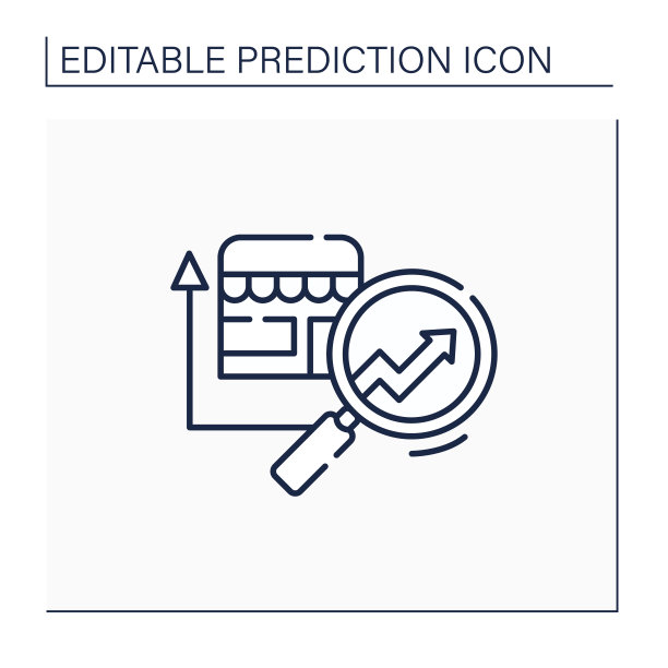 零售预测分析线图标图片下载