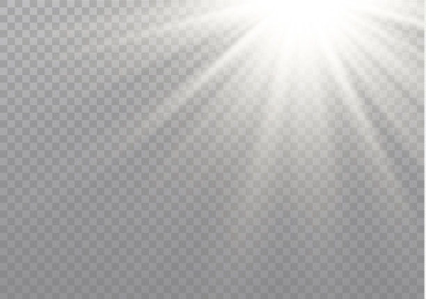 闪光的阳光，光的效果，白色的阳光光线。图片下载