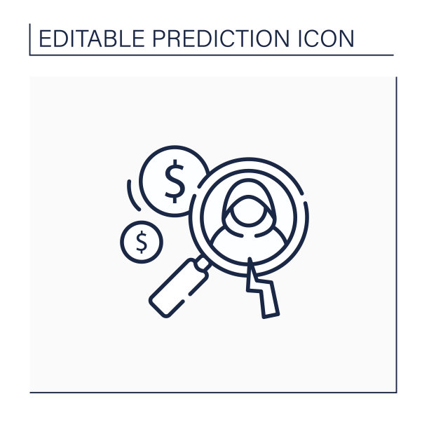 检测欺诈线图标图片下载