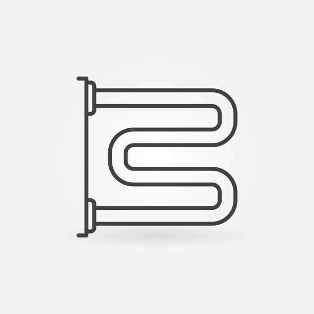 加热毛巾轨轮廓概念图标图片下载