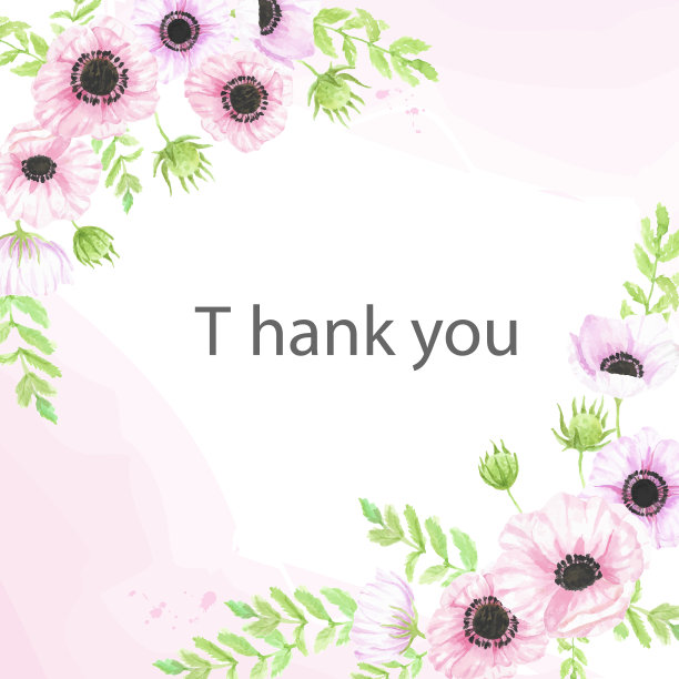 水彩手绘银莲花花束图片下载