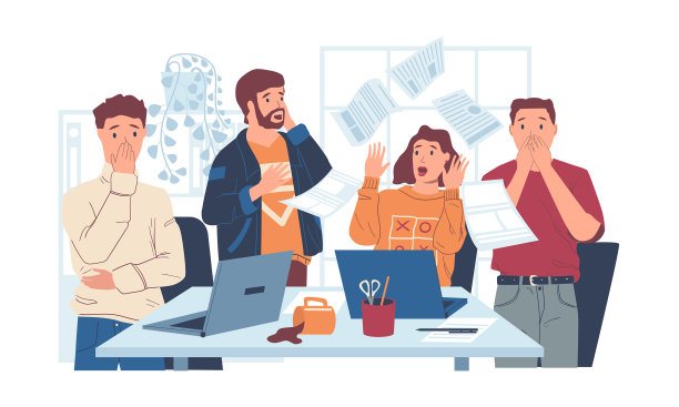 办公室的混乱让员工们感到震惊图片下载