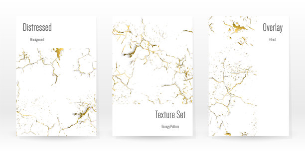 典雅的金色纹理集大理石名片图片下载