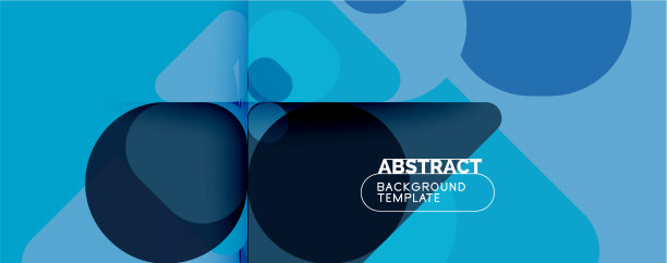 平面的几何圆形形状和动态的线条图片下载