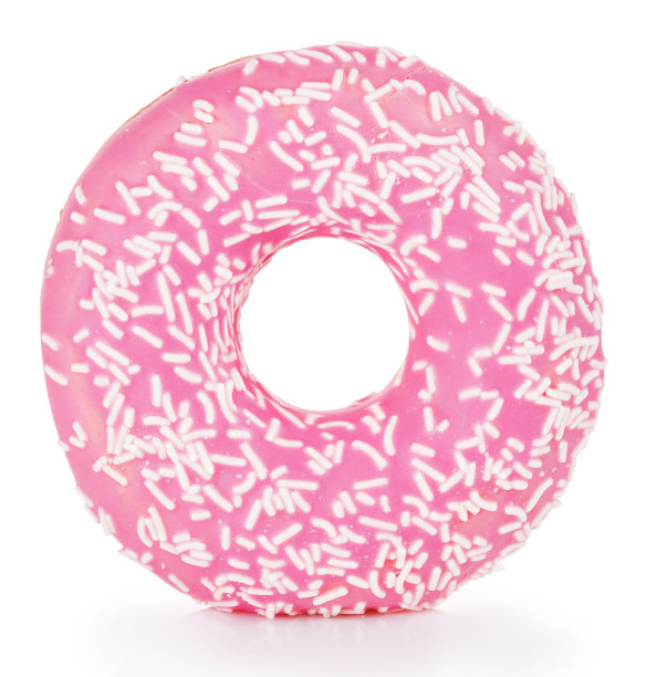甜甜圈孤立在白色背景。美国的概念。图片下载
