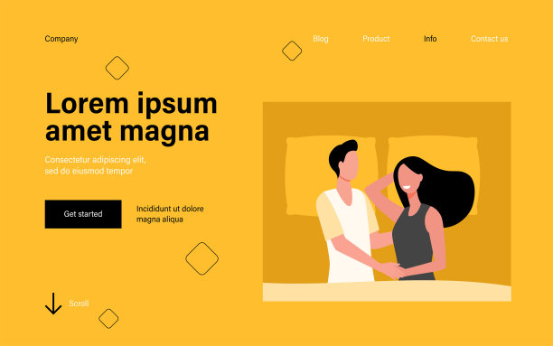 幸福的夫妻躺在床上微笑图片下载