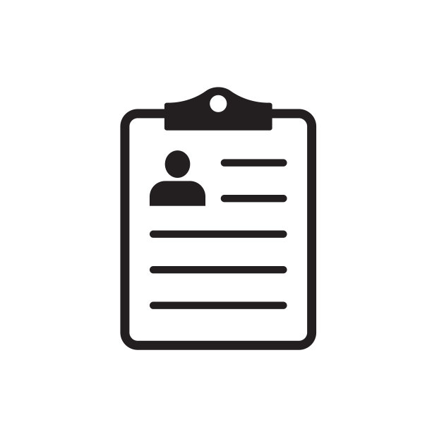 简历图标，简历标志，矢量插图在白色背景。图片下载