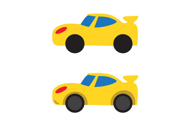 玩具赛车，平面矢量插图的孩子图片下载