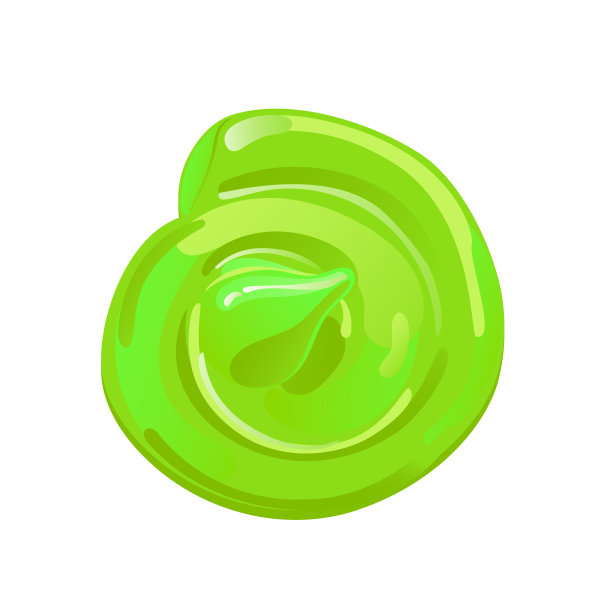 绿色黏液在拉特卡通风格图片下载