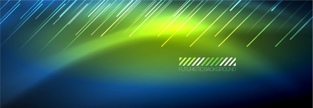 霓虹发光的线条，神奇的能量和光运动图片下载