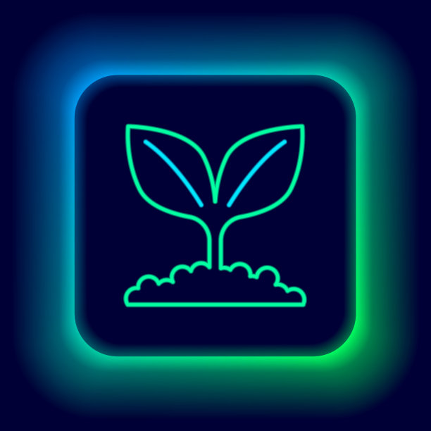 发光的霓虹灯线工厂图标孤立在黑色图片下载