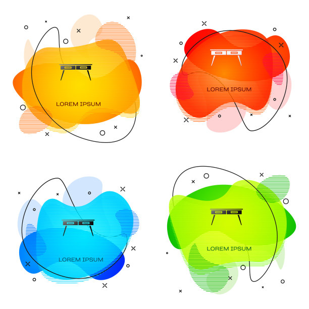 黑色办公桌图标孤立在白色上图片下载