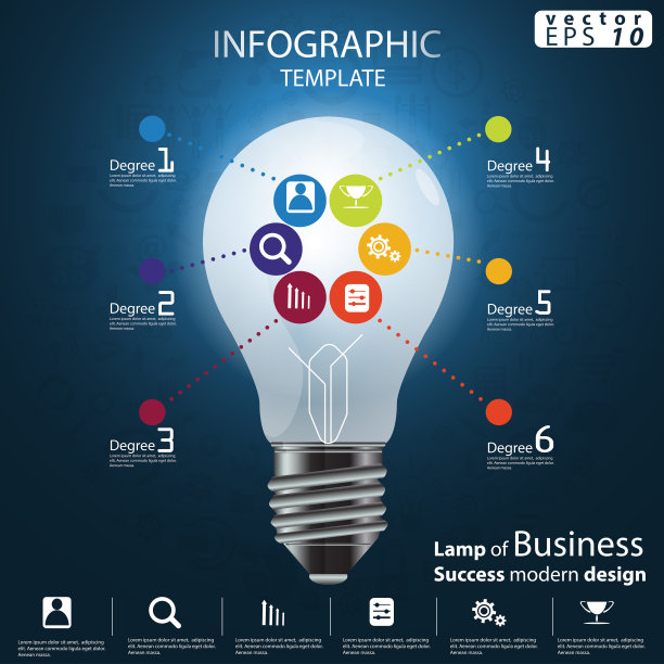 插画业务。设计创意和概念思维。为了成功，计划，思考，搜索，分析，沟通，未来的想法，创新的技术现代。图片下载