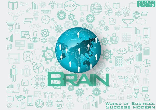 插图业务。设计理念和概念思考创意。对于成功，计划，思考，搜索，分析，沟通，未来的想法创新技术现代。图片下载