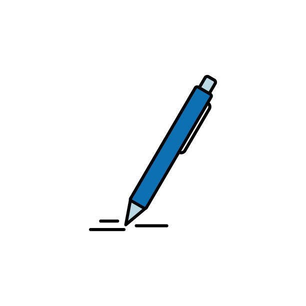 钢笔线插图彩色图标。商业插图图标元素。标志，符号可以用于网页，标志，手机应用，UI，用户体验图片下载