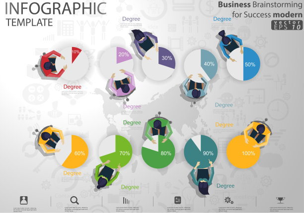 插图业务。设计理念和概念思考创意。对于成功，计划，思考，搜索，分析，沟通，未来的想法创新技术现代。图片下载