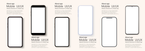 模拟手机的视觉ui应用程序演示。矢量移动集设备概念。详细的模型的智能手机图片下载