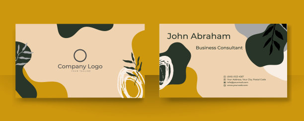 花艺名片模板与现代企业理念。创意优雅的名片和名片设计图片下载