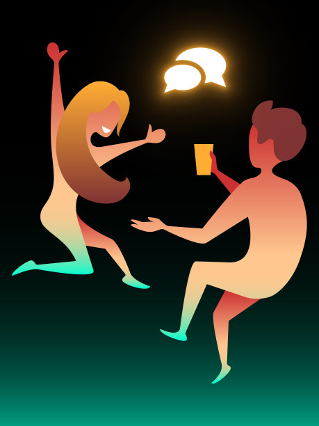 沟通。矢量合成在梯度风格。概念艺术图片下载