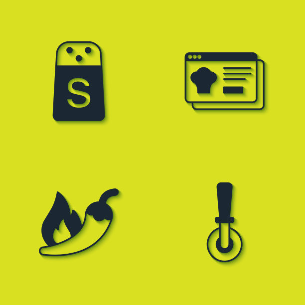 放盐披萨刀辣椒豆荚和辣椒图片下载