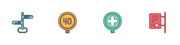 医院路设置交通标志限速图片下载