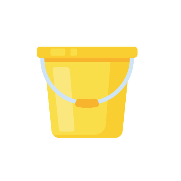 清洗水箱矢量。拖地用的塑料桶图片下载