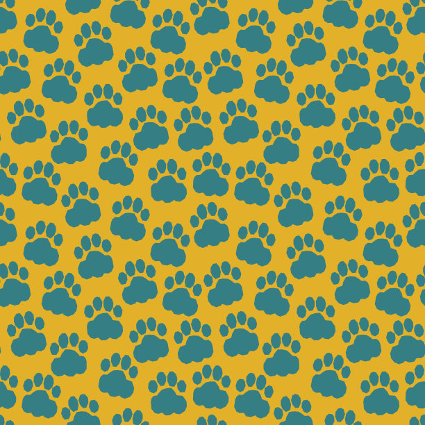 无缝图案与猫爪时尚的几何设计图片下载