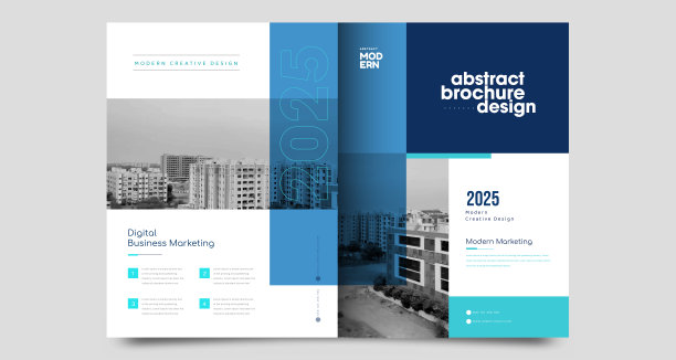 小册子创意设计。多功能模板图片下载