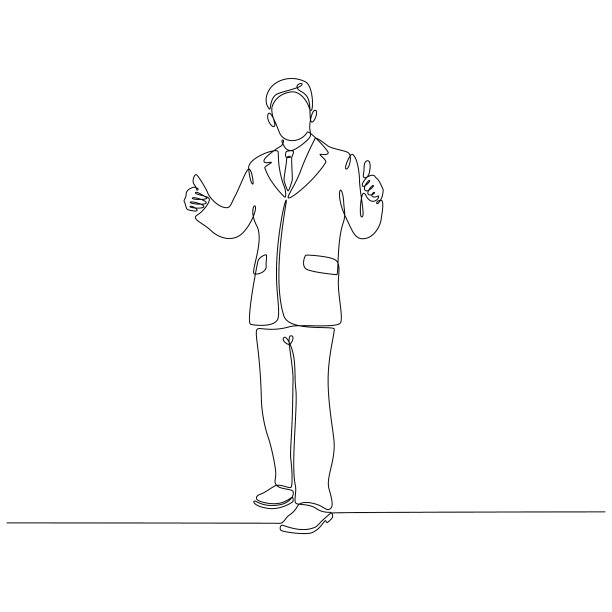 商人竖起大拇指图片下载