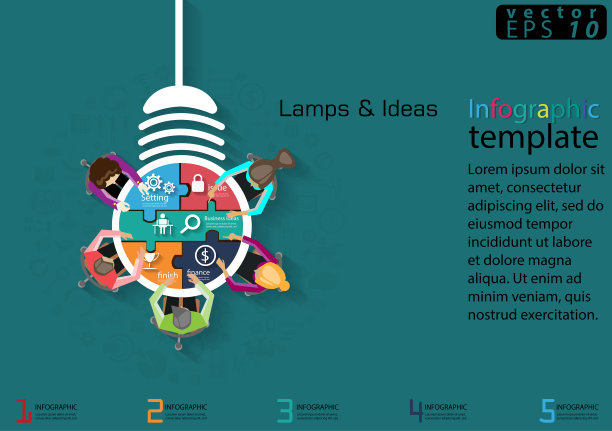 插画业务。设计创意和概念思维。对于成功，计划，思考，搜索，分析，沟通，未来的想法创新技术现代。图片下载