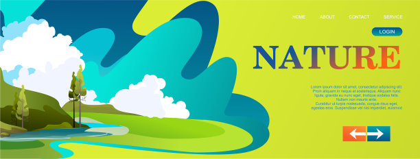 夏季自然景观概念横幅图片下载