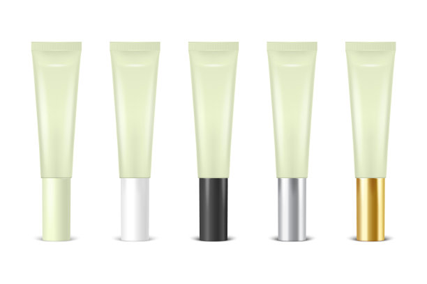 3d逼真的塑料金属绿色唇膏图片下载