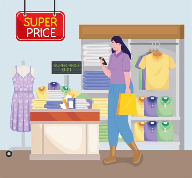 服装店里的女人图片下载