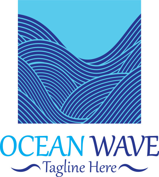 抽象的蓝色海浪在亚洲风格图片下载